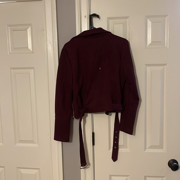 LAUNDRY maroon suede jacket - Picture 5 of 7